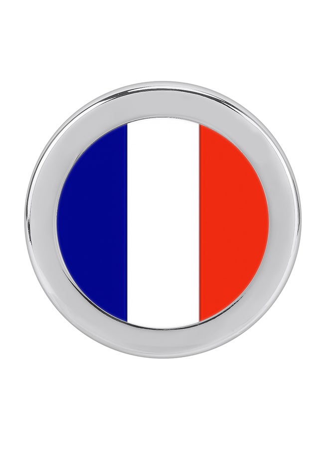 Generic France Flag Pattern Front Grill Metal Decorative Sticker  - Image 1