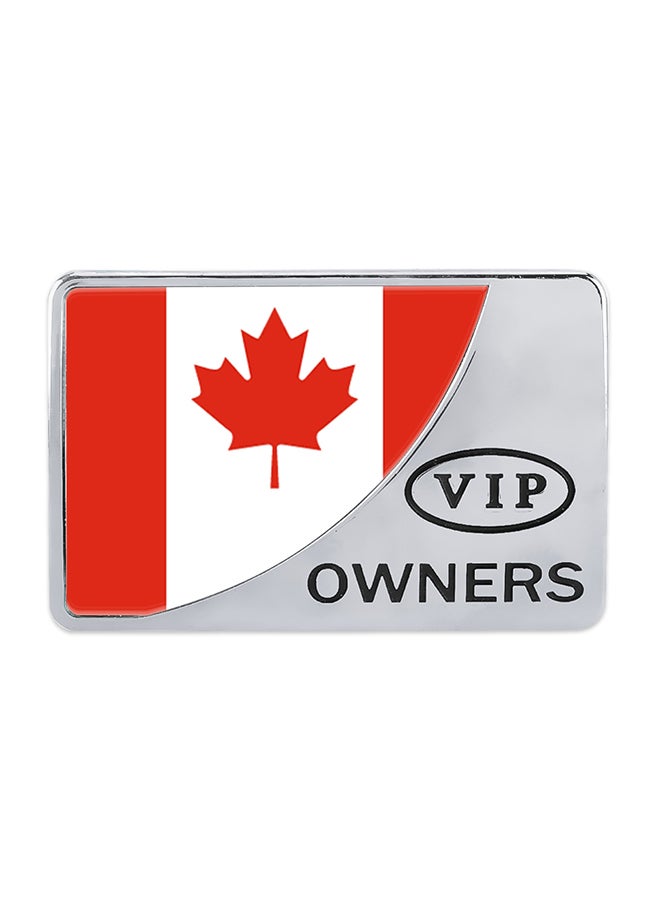 Generic Canada Flag Rectangle Shape VIP Metal Decorative Sticker  - Image 1