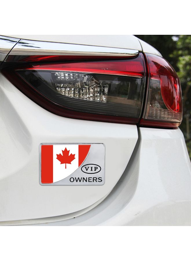 Generic Canada Flag Rectangle Shape VIP Metal Decorative Sticker  - Image 4