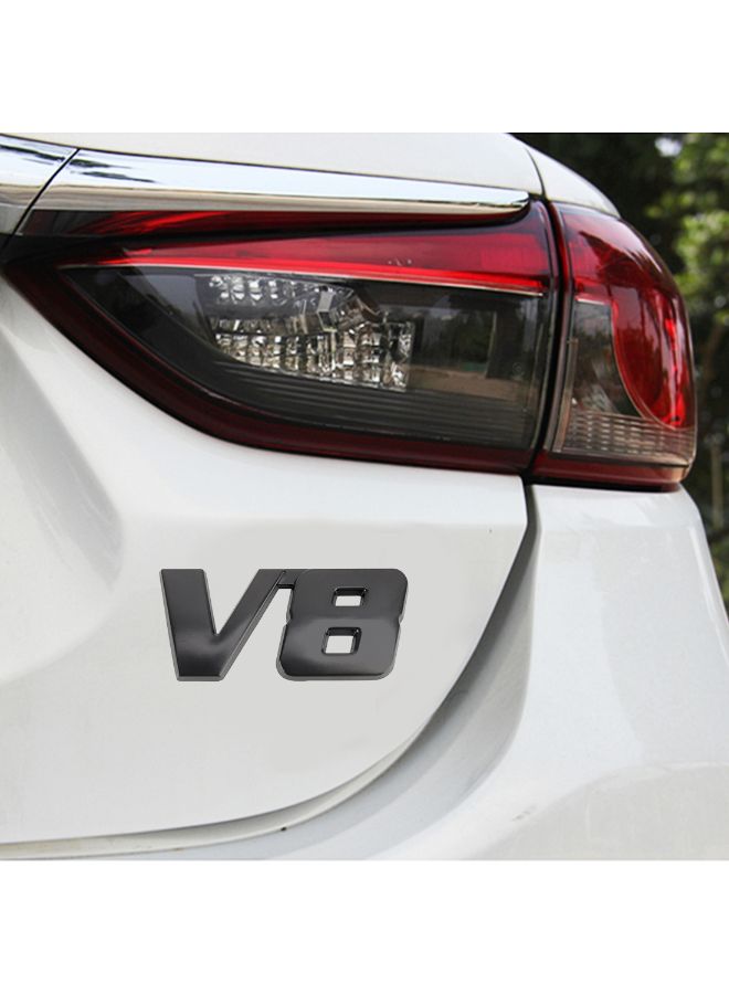 Generic V8 Connect Shape Metal Body Car Decorative Sticker  - Image 3