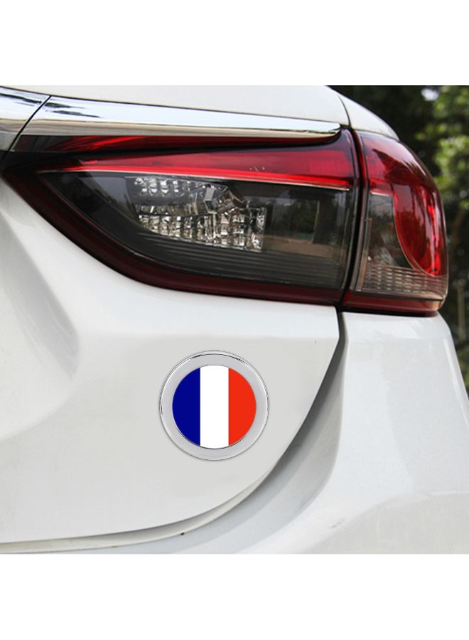Generic France Flag Pattern Front Grill Metal Decorative Sticker  - Image 4