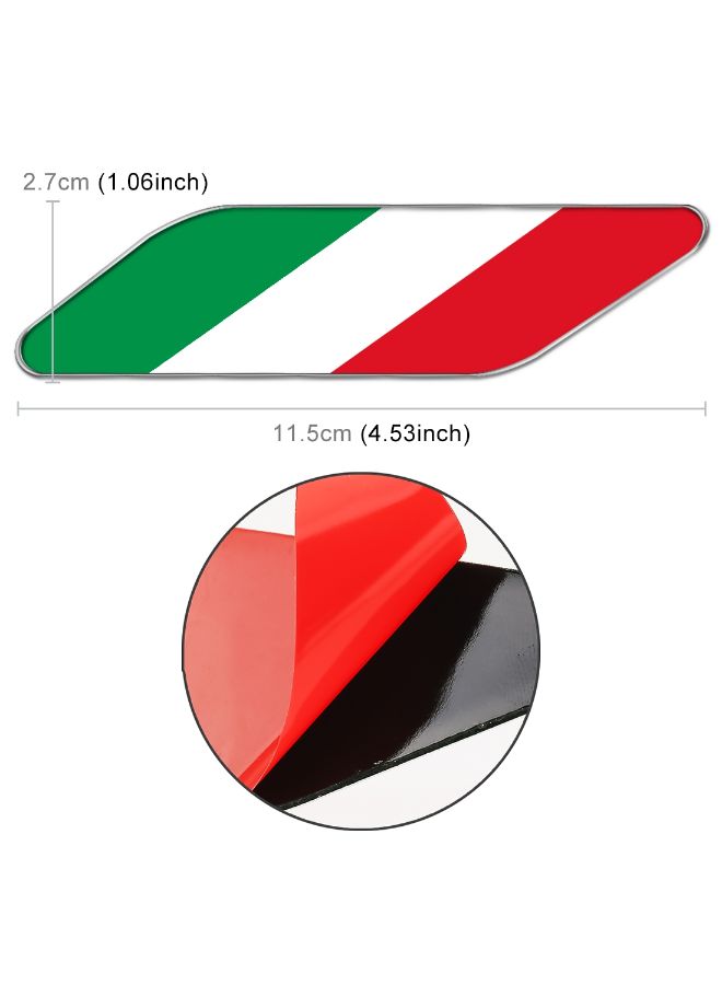 2-Piece Italian Flag Pattern Car Decorative Sticker - Image 3