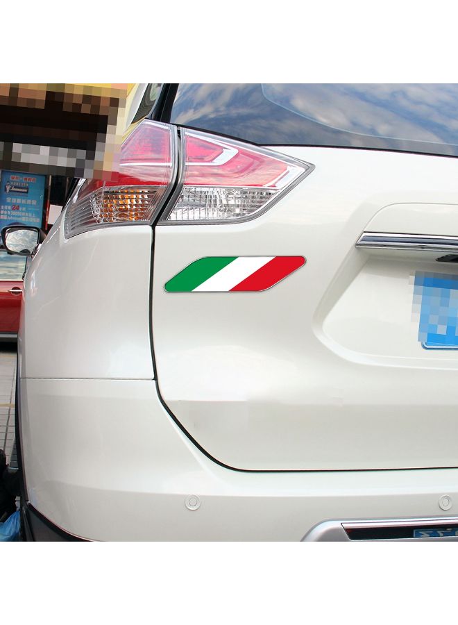 2-Piece Italian Flag Pattern Car Decorative Sticker - Image 4