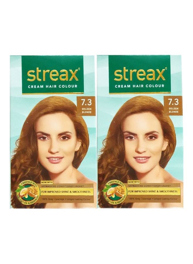 ستريكس طقم صبغة شعر كريمية مكون من قطعتين 7.3 أشقر ذهبي
