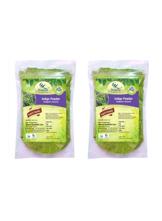 Natural Healthlife Care - 2-Piece Indigo Leaves Powder Hair Colorant Green 100grams - Image 1