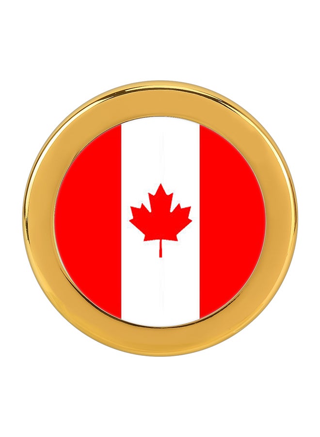 Generic Canadian Flag Pattern Front Grill Metal Decorative Sticker  - Image 1