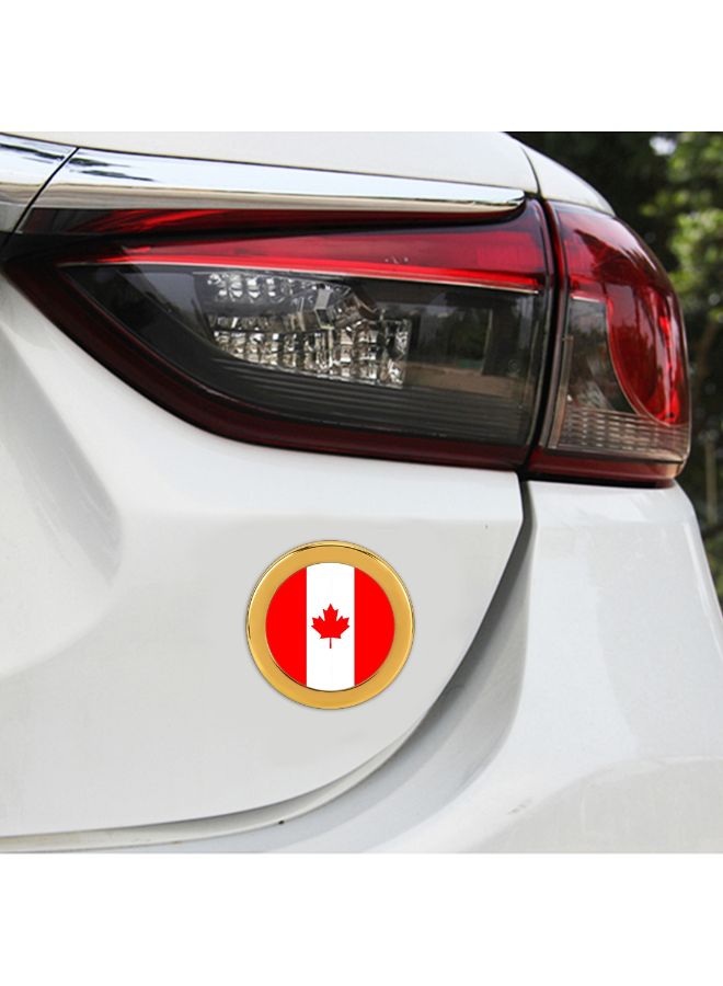 Generic Canadian Flag Pattern Front Grill Metal Decorative Sticker  - Image 3