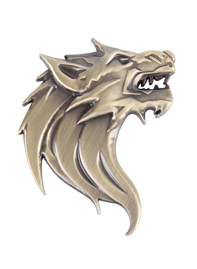Generic Wolf Head Shape Shining Metal Car Decorative Sticker  - Image 1