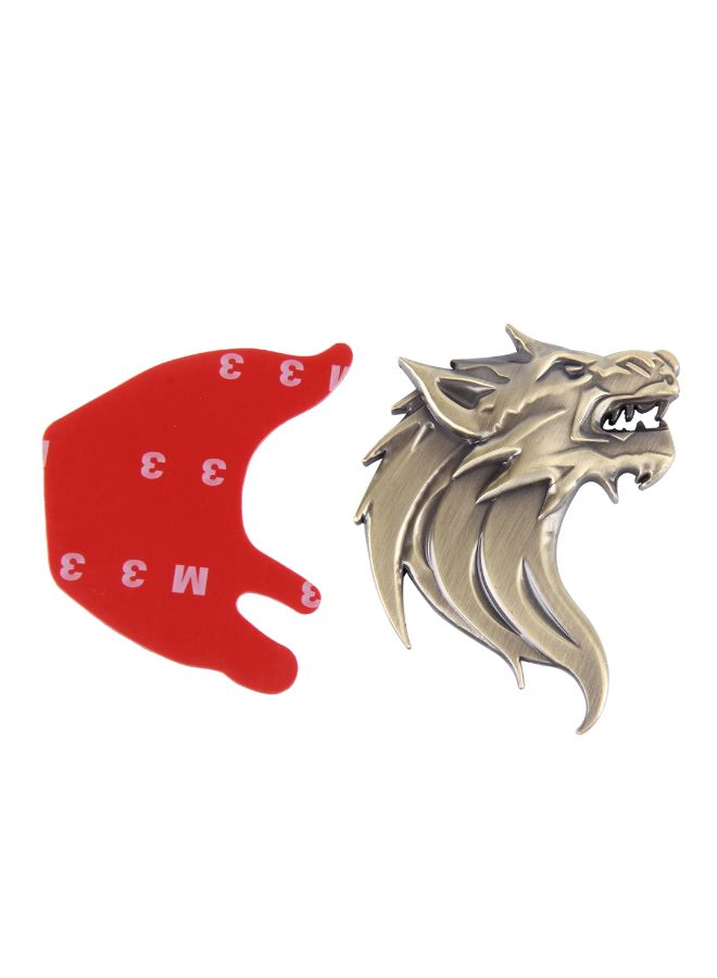 Generic Wolf Head Shape Shining Metal Car Decorative Sticker  - Image 3