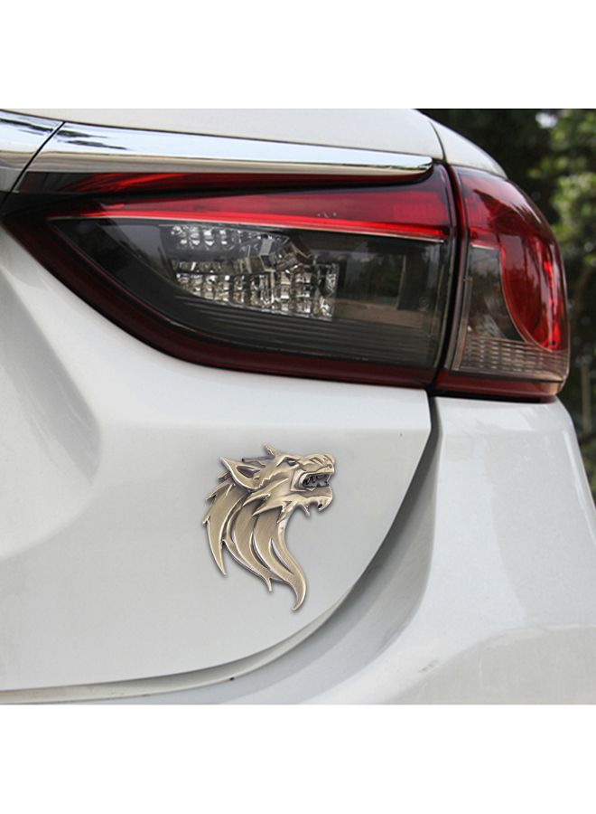 Generic Wolf Head Shape Shining Metal Car Decorative Sticker  - Image 5
