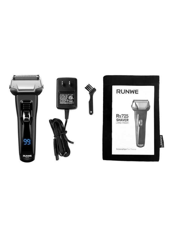 RUNWE - Cordless Foil Shaver Beard Trimmer Black - Image 1