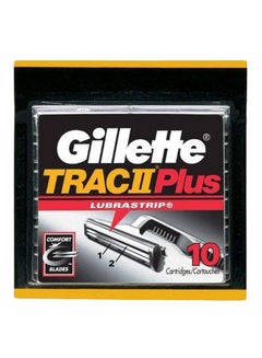 10-Piece TRAC II Plus Razor Blade Refills Silver - v1569590356/N29299224A_1