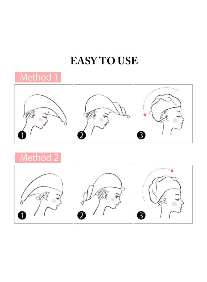 ميكجيك حزمة من منشفة شعر توربان من الألياف الدقيقة من قطعتين وردي/أصفر  - Image 4