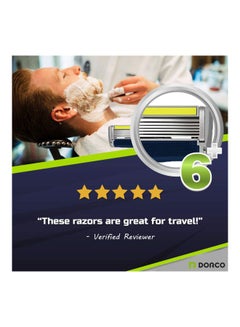 DORCO 9-Piece Pace 6 Plus Disposable Razor With Blade  - Image 4