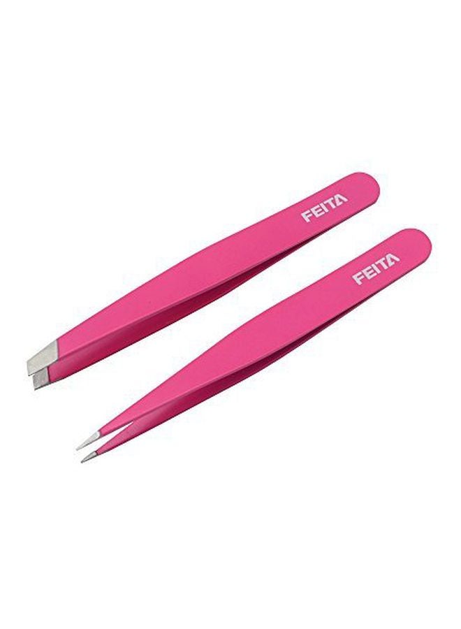 2-Piece Stainless Steel Tweezers Pink - v1569590509/N29305113A_2