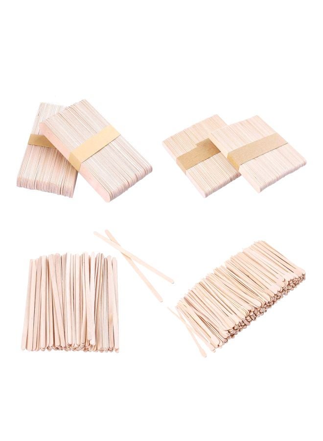 Whaline 500-Piece Wooden Wax Spatulas Beige - Image 1