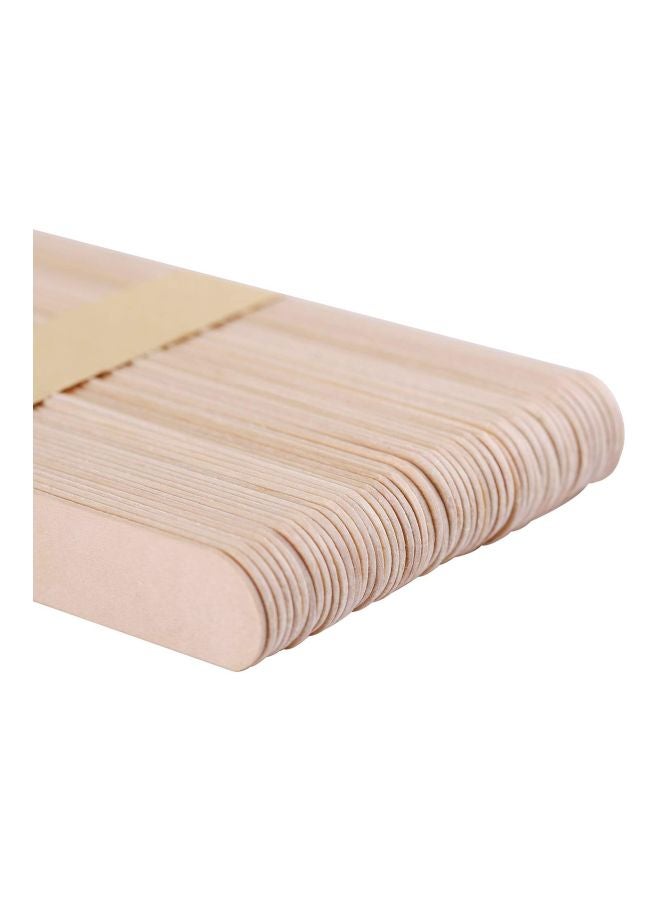 Whaline 500-Piece Wooden Wax Spatulas Beige - Image 3