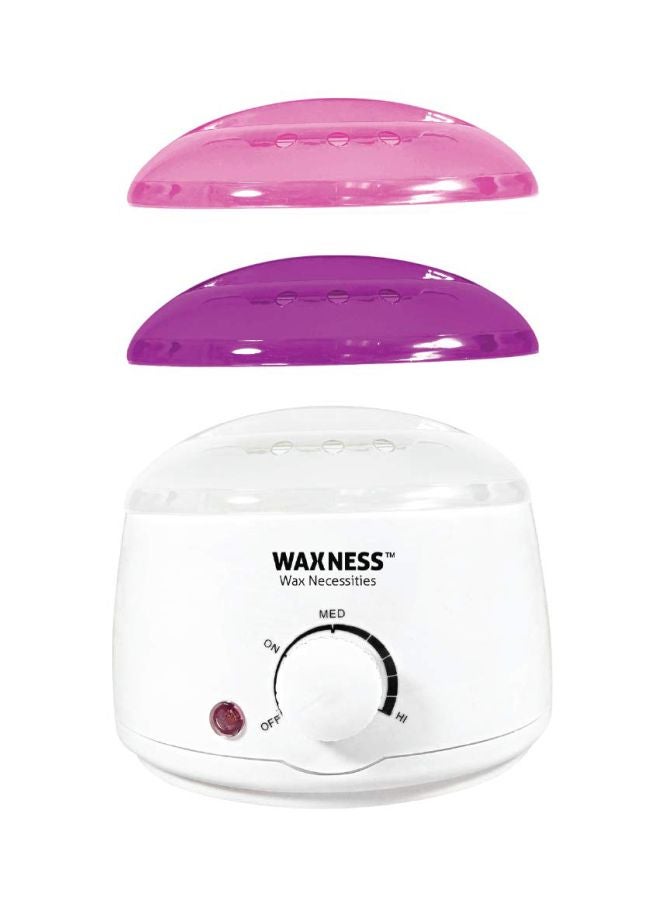 wax necessities Waxless Wax Warmer Waxing Kit With Wax Bag Yellow/White/Purple - Image 3