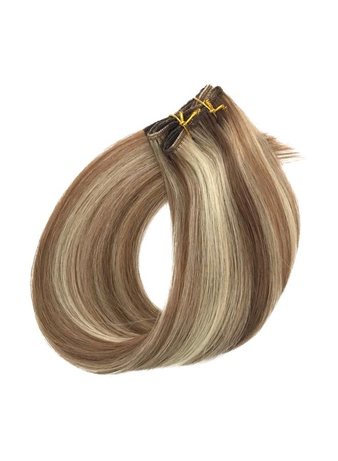 7-Piece Silky Straight Soft Remy Weft Clip-In Hair Extensions Brown 15inch - v1569590641/N29315612A_1