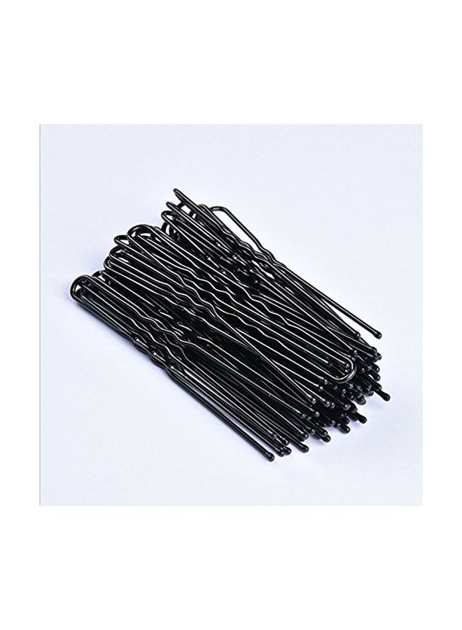 فيندفول دبابيس شعر على شكل حرف U من 100 قطعة أسود - Image 2