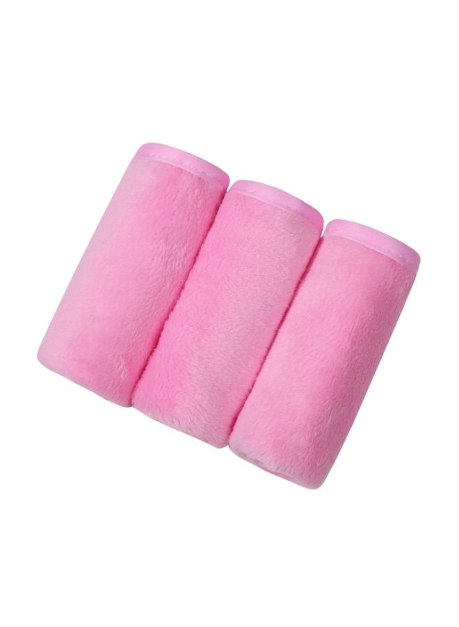 lifaith 3-Piece Microfiber Makeup Removal Cloths Pink - Image 4