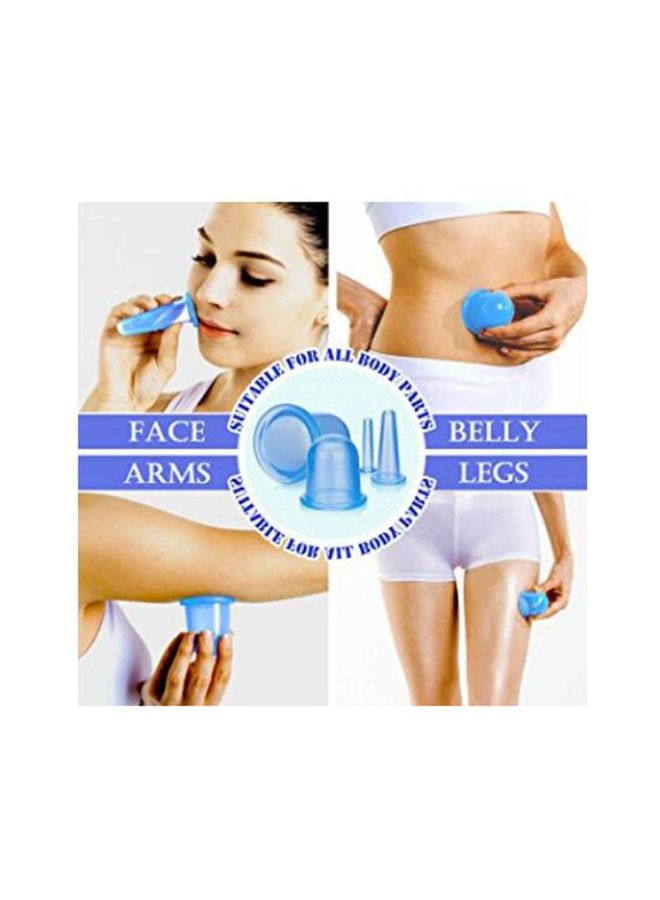 Yafine 3-Piece Jade Roller Massager With Facial Gua Sha Tool And Silicone Cupping Therapy Kit Set Green/Gold/Blue  - Image 3