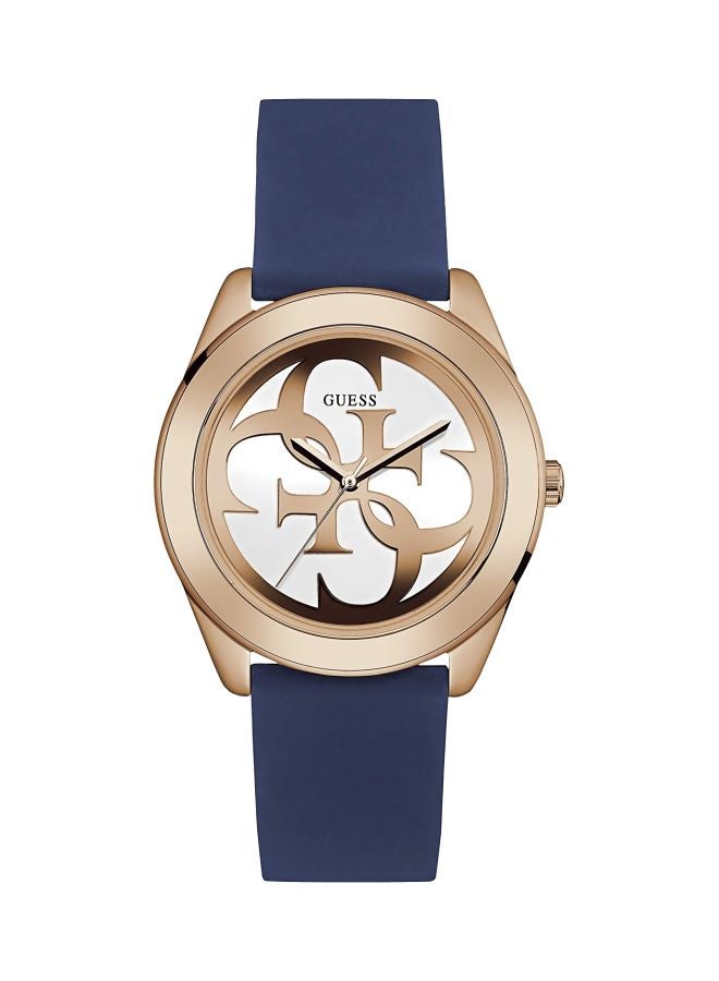 جس ساعة يد ذات عقارب بسوار من السيليكون طراز W0911L6 للنساء - Image 1