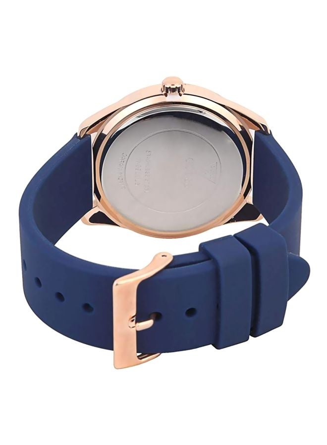 جس ساعة يد ذات عقارب بسوار من السيليكون طراز W0911L6 للنساء - Image 2