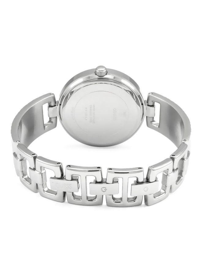 جس ساعة يد بعقارب وسوار من الإستانلس ستيل طراز W1288L1 - قياس 37 مم - لون فضي للنساء - Image 2