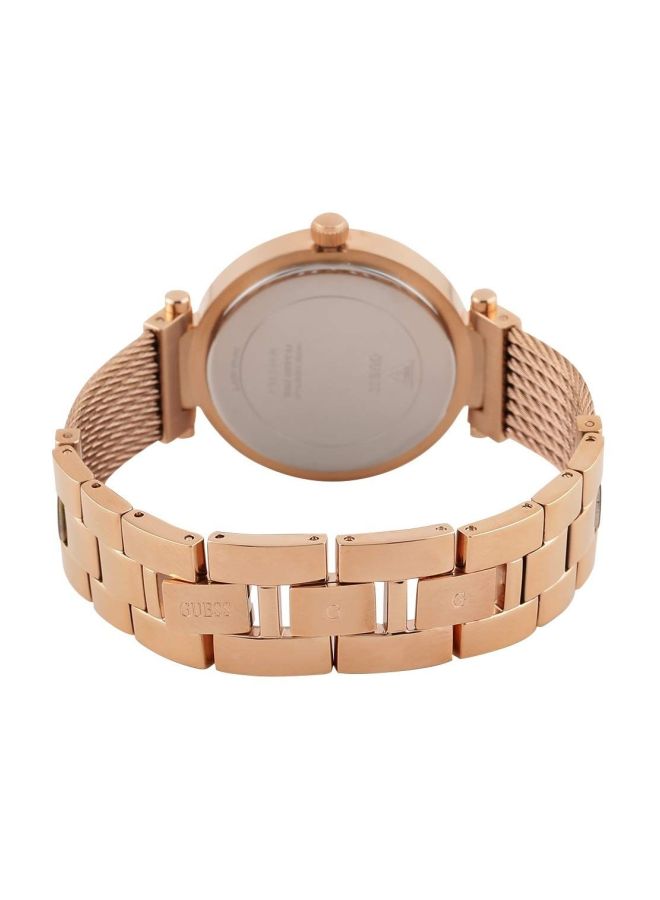 جس ساعة يد بعقارب مقاومة للماء طراز W0638L4 - قياس 37 مم - لون ذهبي للنساء - Image 2