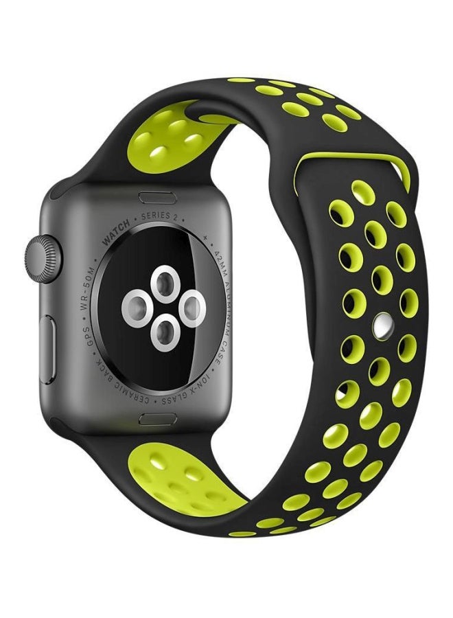 Replacement Strap For Apple Watch Black/Green - Image 3