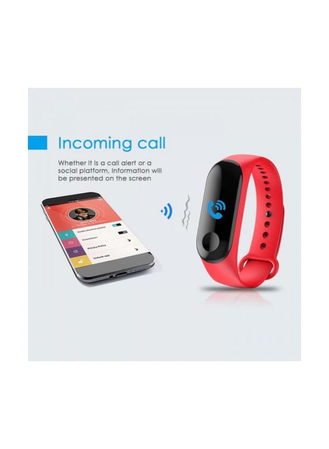 Waterproof Blood Pressure Fitness Tracker Red/Black