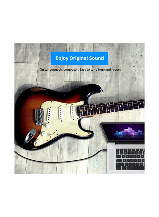 VENTION 3.5mm Male To 6.5mm Male Audio Cable Black/Blue/Gold - Image 3