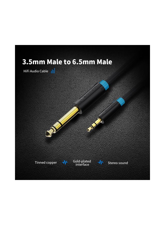 VENTION 3.5mm Male To 6.5mm Male Audio Cable Black/Blue/Gold - Image 5