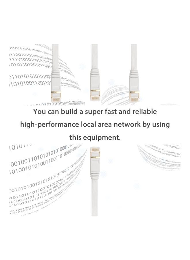 CAT 7 RJ45 LAN Ethernet Connector Cable White  - Image 5