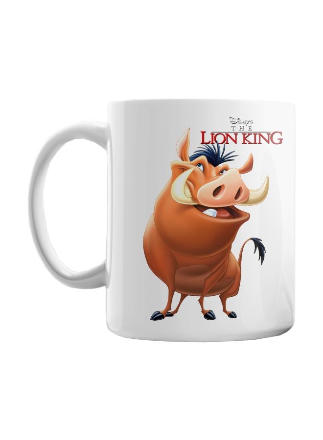 مج سيراميك بطبعة فيلم Lion King أبيض/بني/أحمر