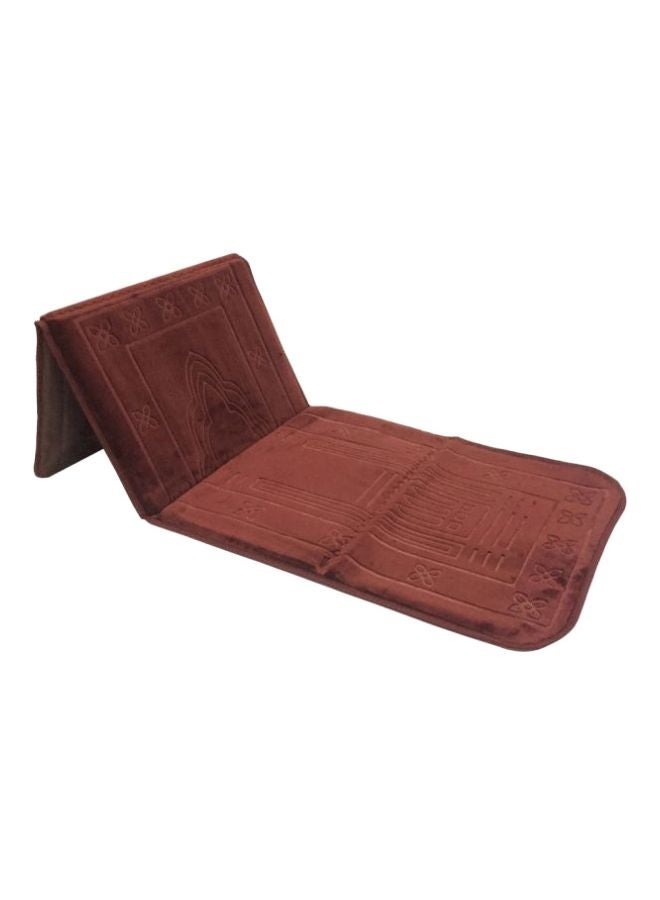 2 In 1 Foldable Prayer Mat With Backrest Brown 54x145cm