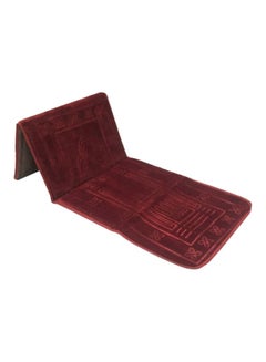Generic 2-In-1 Foldable Prayer Mat With Backrest Maroon 54x145cm 