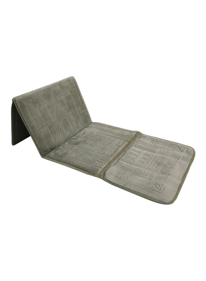 2-In-1 Foldable Prayer Mat With Backrest B Silver 54x114cm