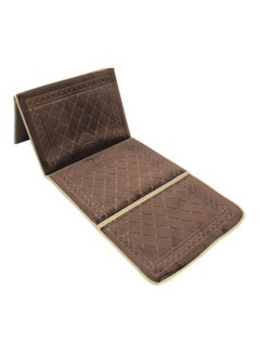 Generic 2 In 1 Foldable Prayer Mat With Backrest Brown 110x54cm 