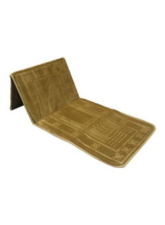 2-In-1 Foldable Prayer Mat And Backrest Brown 145x54cm