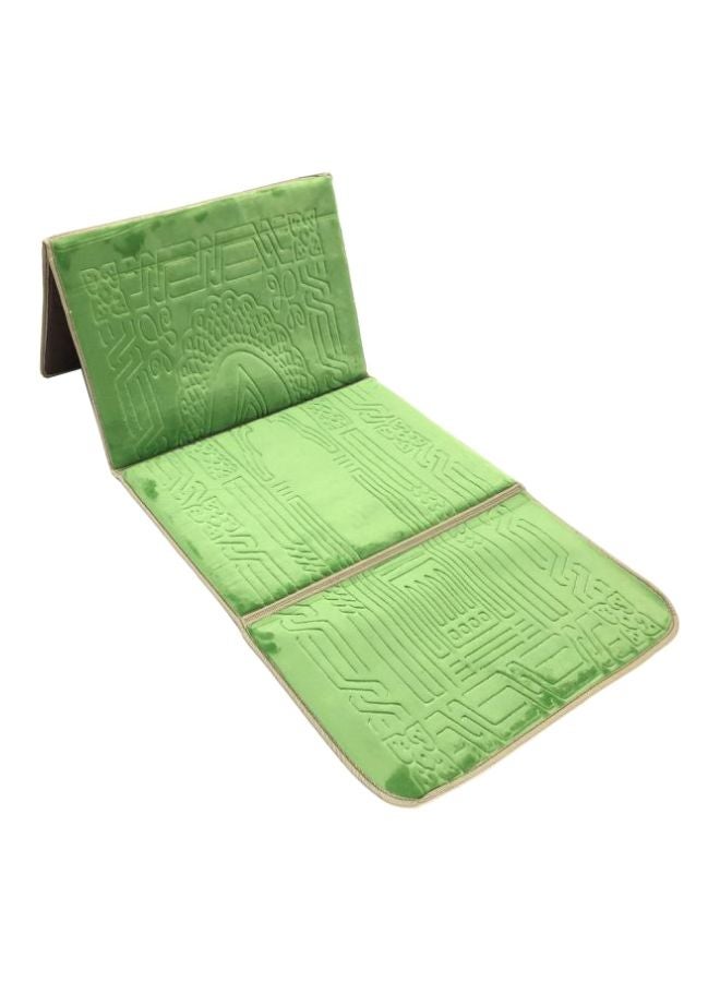 2-In-1 Foldable Prayer Mat With Backrest Green 110x54cm