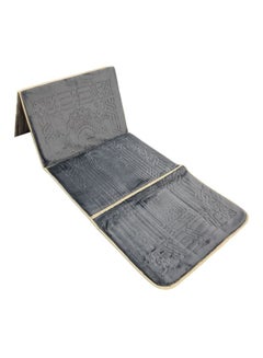 Generic 2 In 1 Foldable Prayer Mat And Backrest Grey 110x55cm 