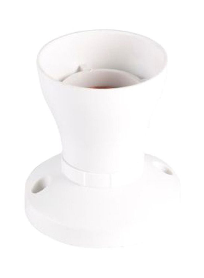 حامل مصباح بقاعدة لولبية أبيض