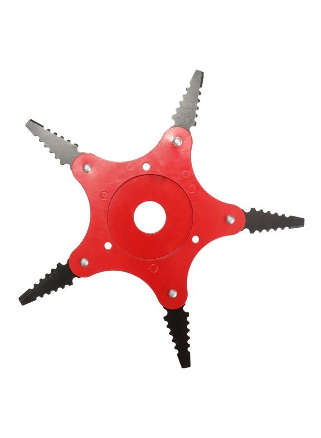 Generic - 5 Teeth Rotatable Sawtooth Lawn Mower Red/Black 22x19x1cm - Image 1