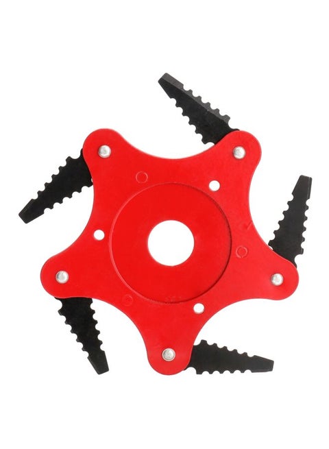 5 Teeth Rotatable Sawtooth Lawn Mower Red/Black 22x19x1cm