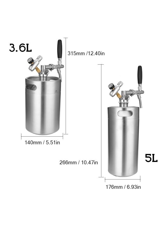 Stainless Steel Keg Silver 30x20x20cm - v1569599437/N30404483A_4