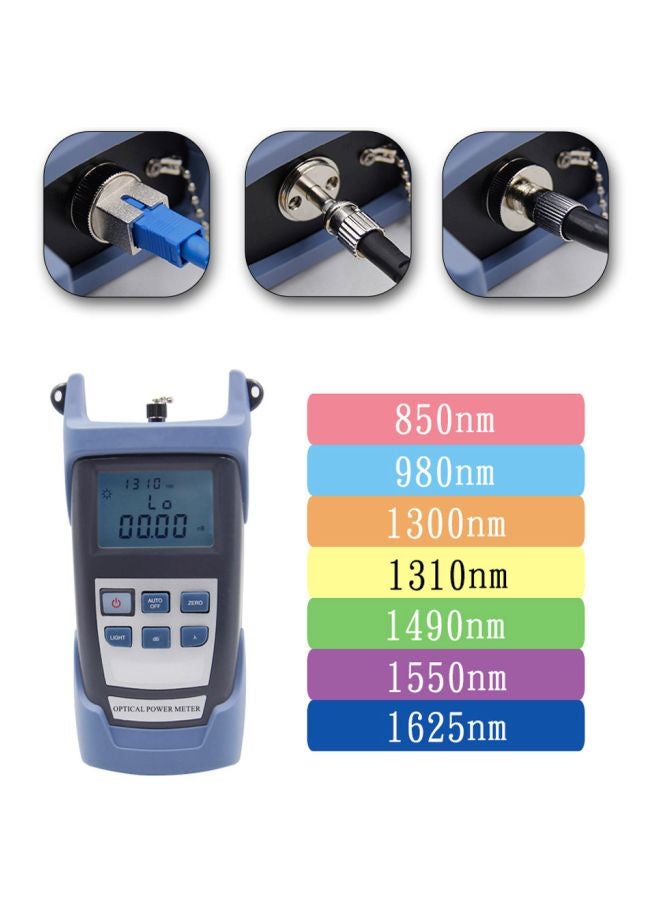 Handheld Optical Power Meter Testers Blue/Grey/White 30x20x7centimeter - Image 4