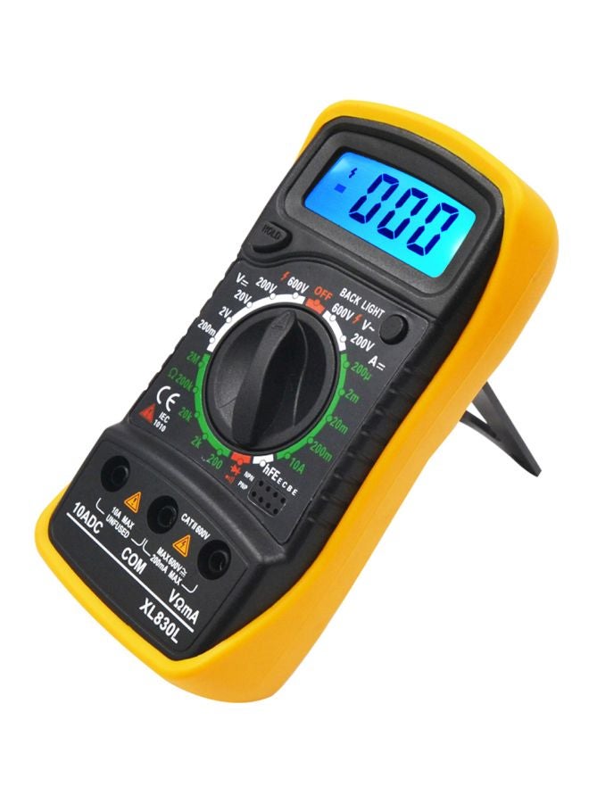 Portable Digital Multimeter Backlight Tester Black/Yellow 14.5x7x4centimeter - Image 4