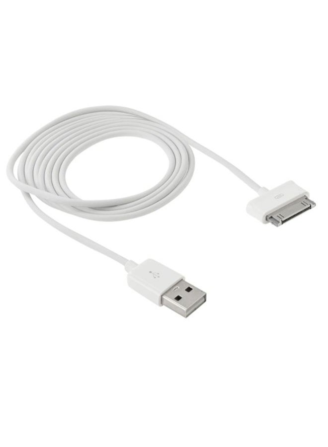 كابل شحن ومزامنة بيانات من 30 دبوس إلى USB أبيض - Image 2